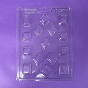 Molde Acetato Bombones Geométricos 67 (15 cavidades)